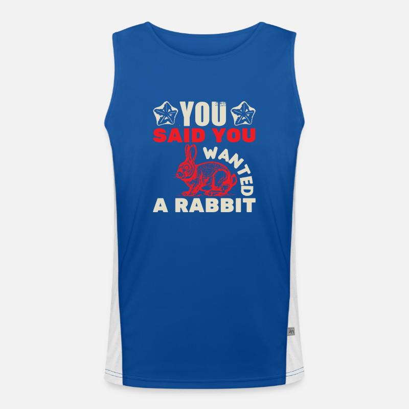 DU SAGTEST, DU WOLLTEST EIN KANINCHEN Funktionelles Kontrast-Tank Top für Männer 
