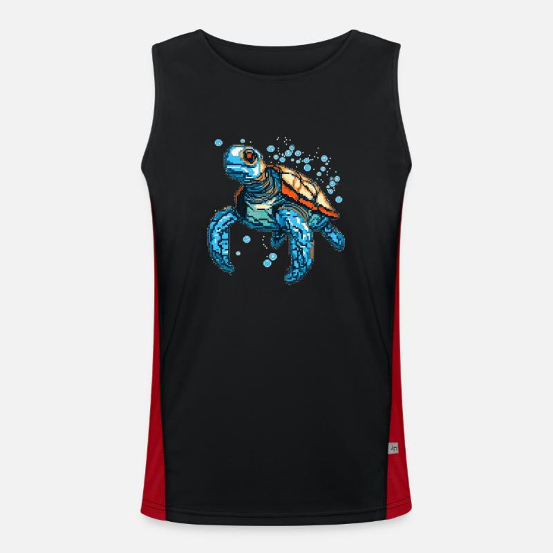 Turtle est composé de pixels Débardeur respirant contrasté Homme 