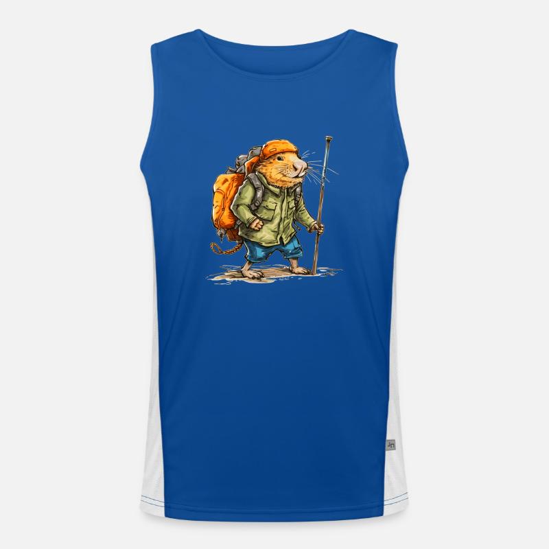 The mole rat wanders in free time Men's Functional Contrast Tank Top 