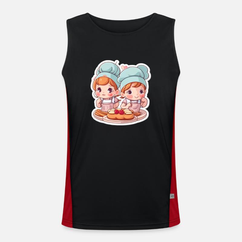 Bake Me Happy Funktionelles Kontrast-Tank Top für Männer 