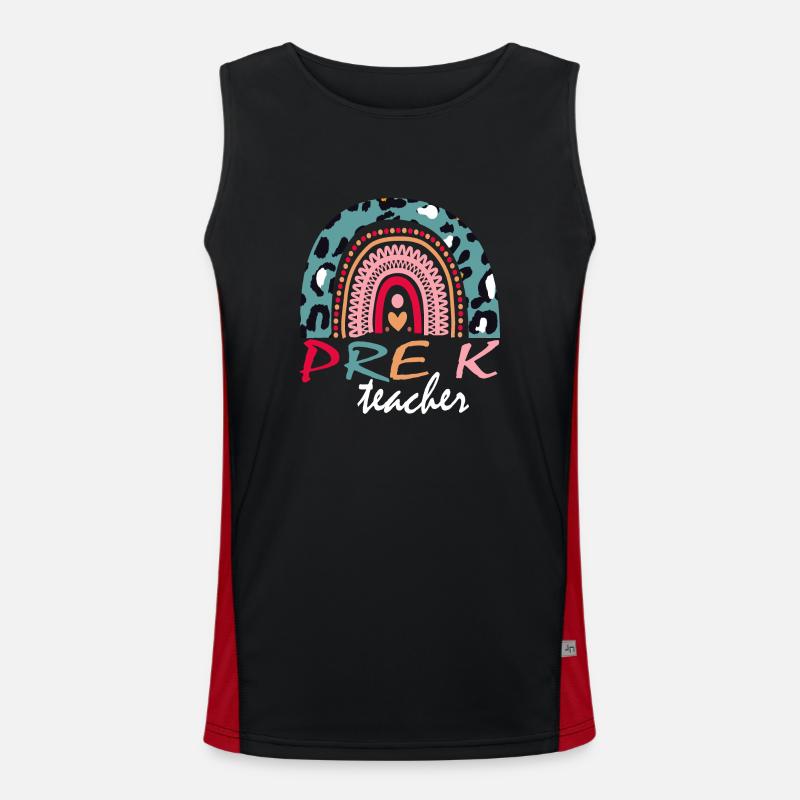 Boho Pre-K Squad Gift - Men's Functional Contrast Tank Top  - black/red