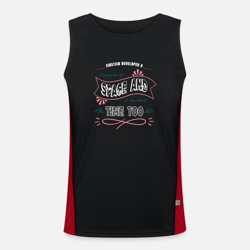 colors fun weightless present astronomy lovers Men's Functional Contrast Tank Top 