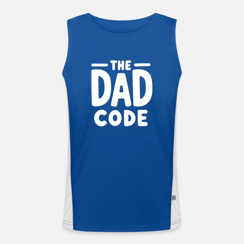 Der Papa-Code Funktionelles Kontrast-Tank Top für Männer 