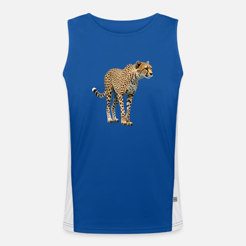 Cheetah real Men's Functional Contrast Tank Top 