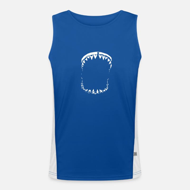 Shark White Débardeur respirant contrasté Homme 