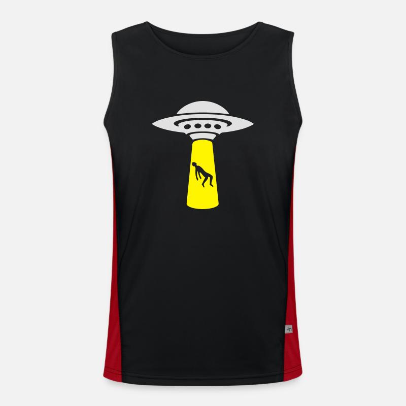 Alien Evolution - Men's Functional Contrast Tank Top  - black/red