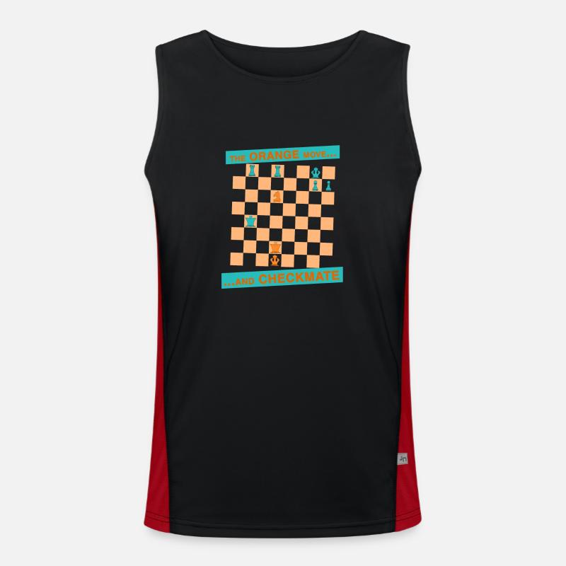 Die ORANGE Bewegung ... und CHECKMATE - Lucena Funktionelles Kontrast-Tank Top für Männer 