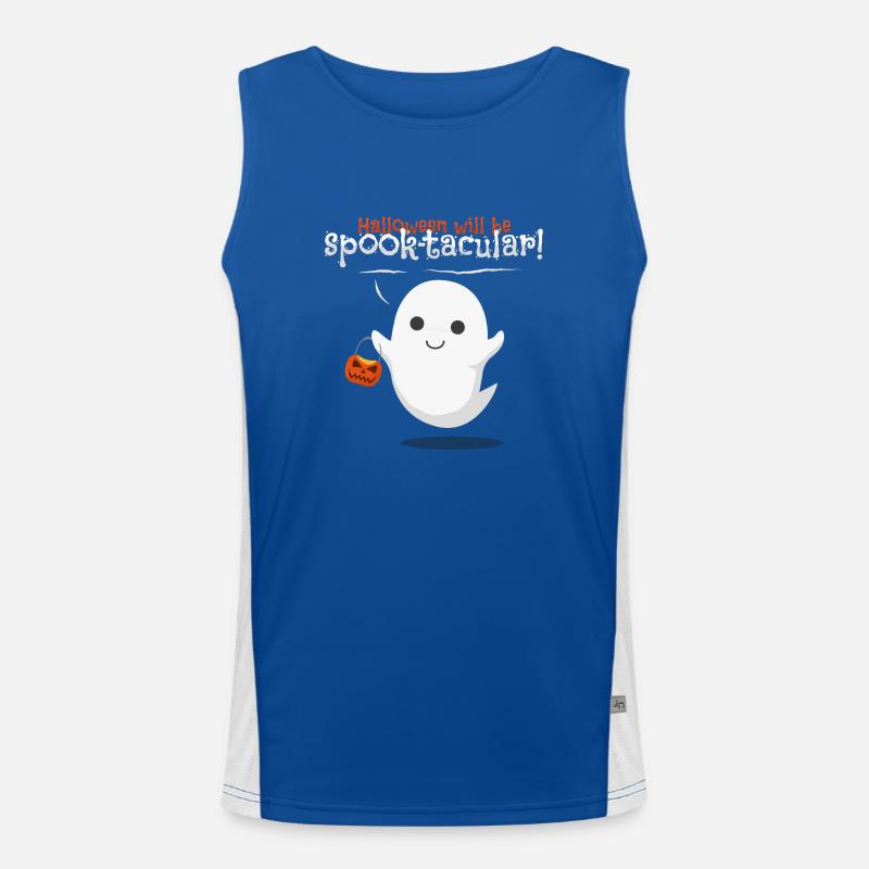 halloween ghost Men's Functional Contrast Tank Top 