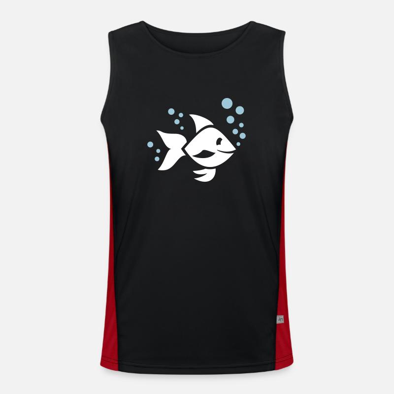 Fisch Funktionelles Kontrast-Tank Top für Männer 
