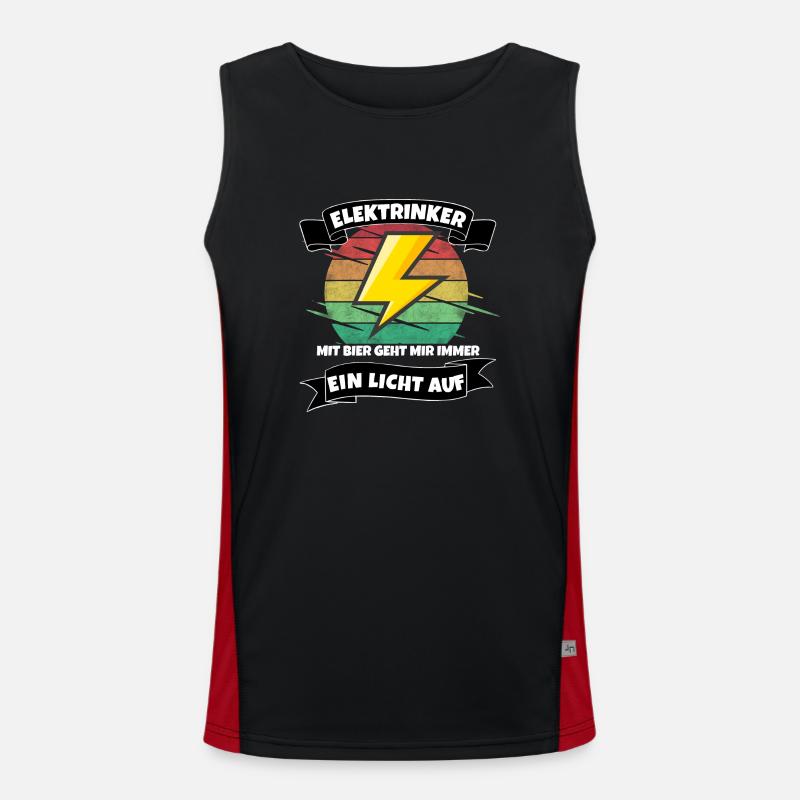 Elektriker Funktionelles Kontrast-Tank Top für Männer 