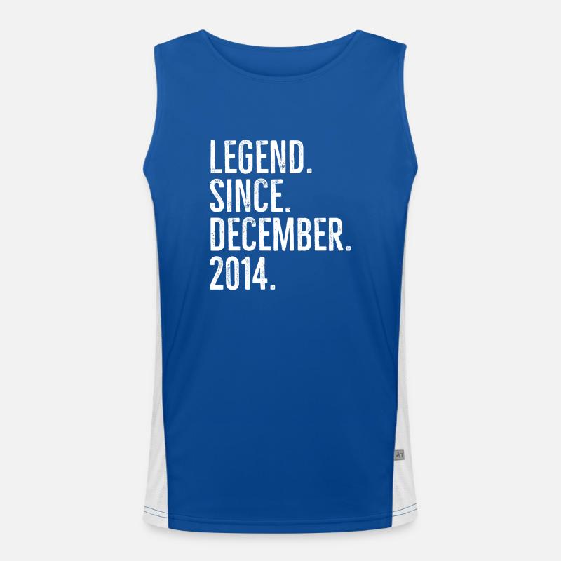 Legende seit Dezember 2014 Funktionelles Kontrast-Tank Top für Männer 