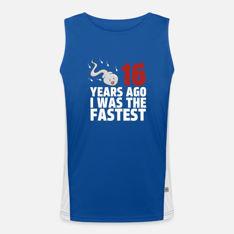 16 Years Ago I Was The Fastest Men's Functional Contrast Tank Top 
