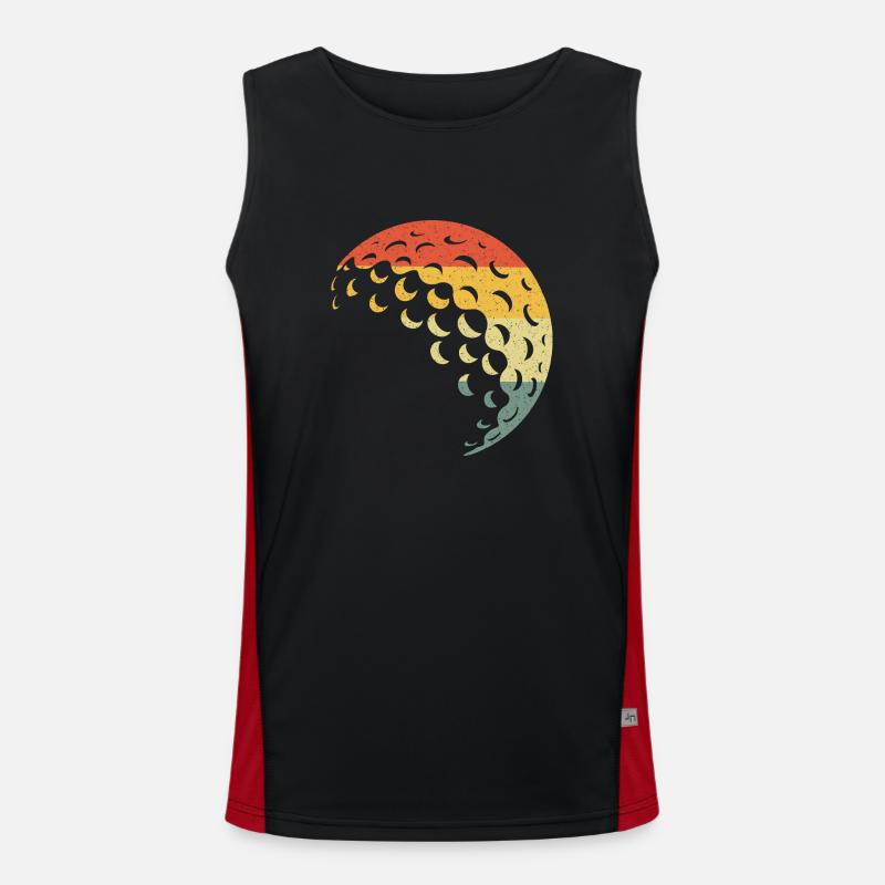 Balle de golf vintage rétro Débardeur respirant contrasté Homme 