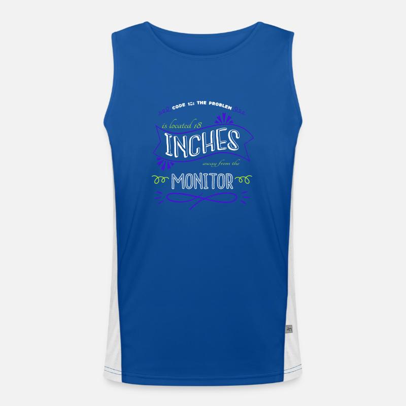 jokes gift idea gift ethical computer freak humor Funktionelles Kontrast-Tank Top für Männer 