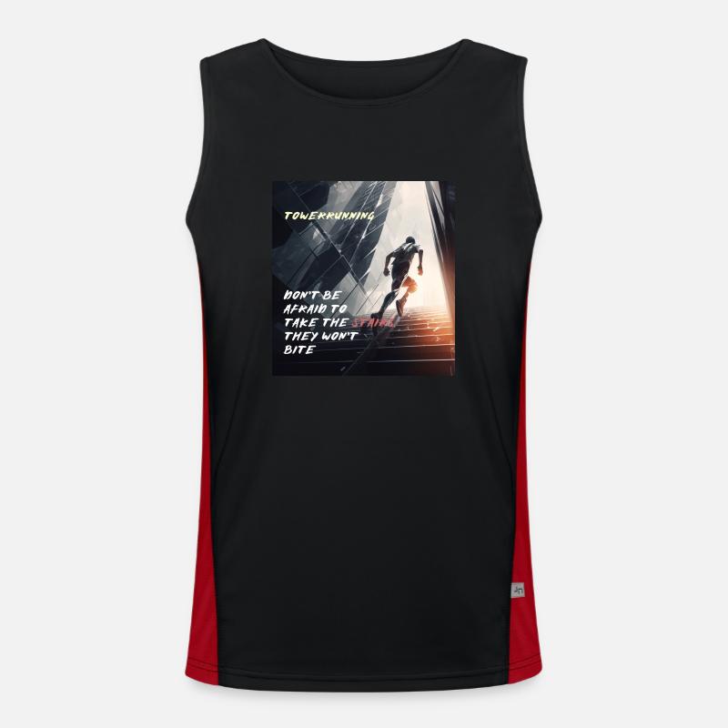 Towerrunning, Treppensteigen Elite Workout Funktionelles Kontrast-Tank Top für Männer 
