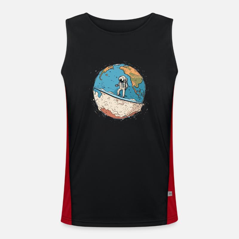 Astronaut Funktionelles Kontrast-Tank Top für Männer 