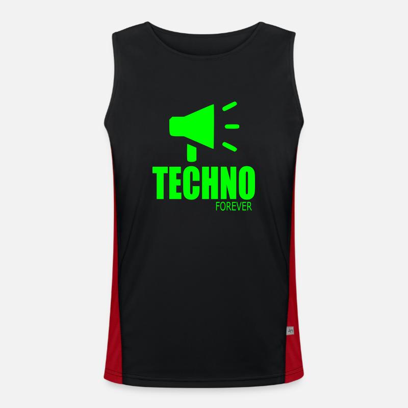 Techno pour toujours Débardeur respirant contrasté Homme 