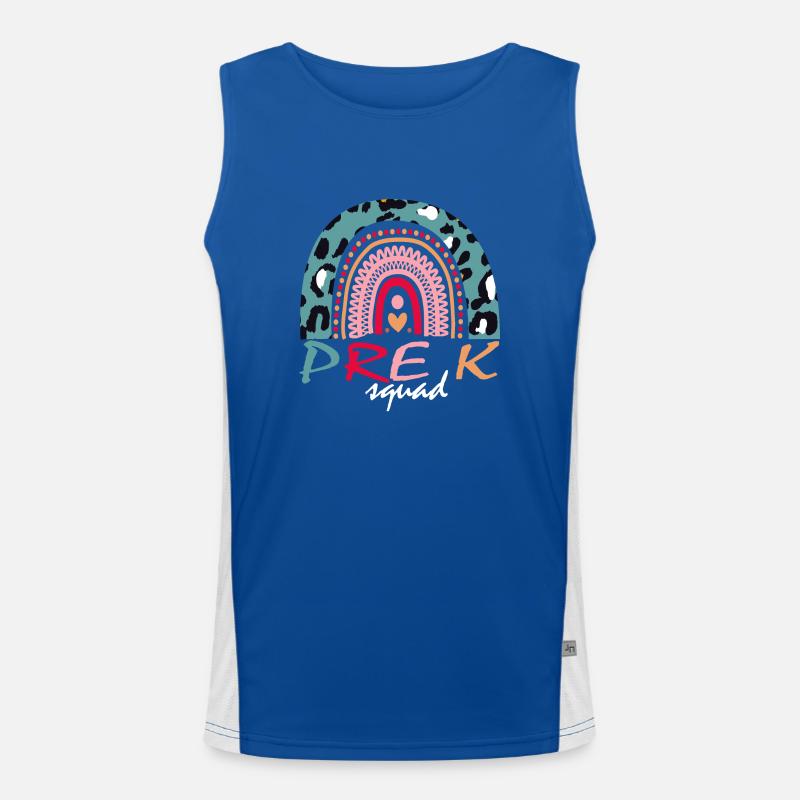 Pre K Squad Geschenk Funktionelles Kontrast-Tank Top für Männer 
