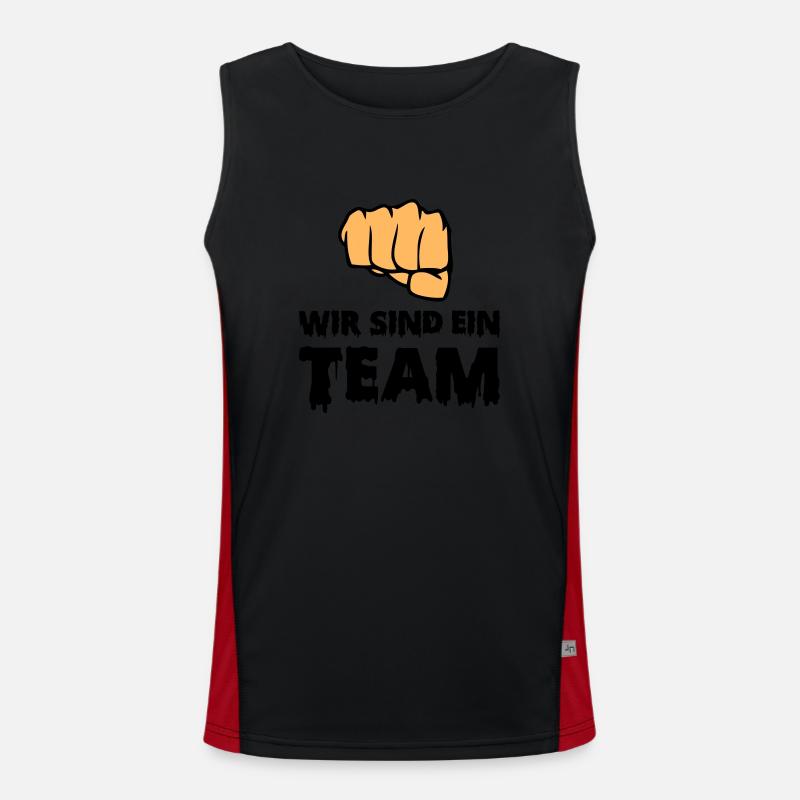 wir sind ein team Funktionelles Kontrast-Tank Top für Männer 