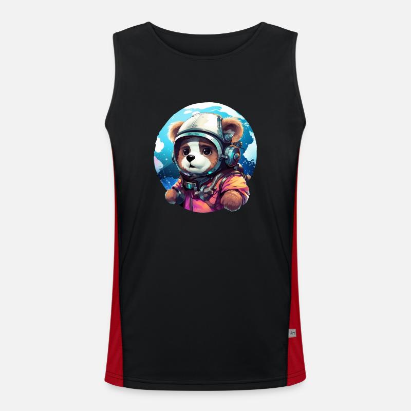 Ours mignon dans le style astronaute. Tenue d’ours Débardeur respirant contrasté Homme 