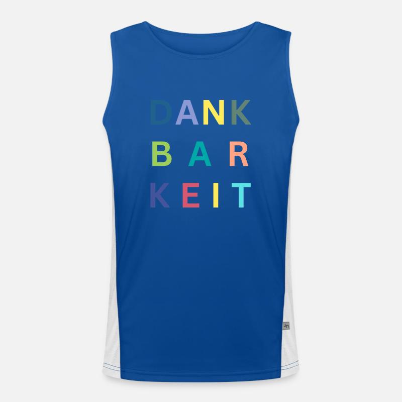 Dankbarkeit Funktionelles Kontrast-Tank Top für Männer 
