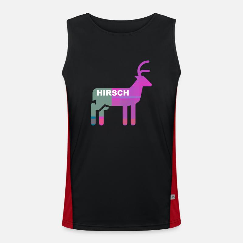 Hirsch Funktionelles Kontrast-Tank Top für Männer 