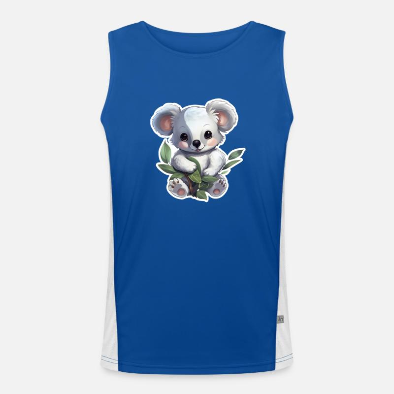 Koala Cute Men's Functional Contrast Tank Top 