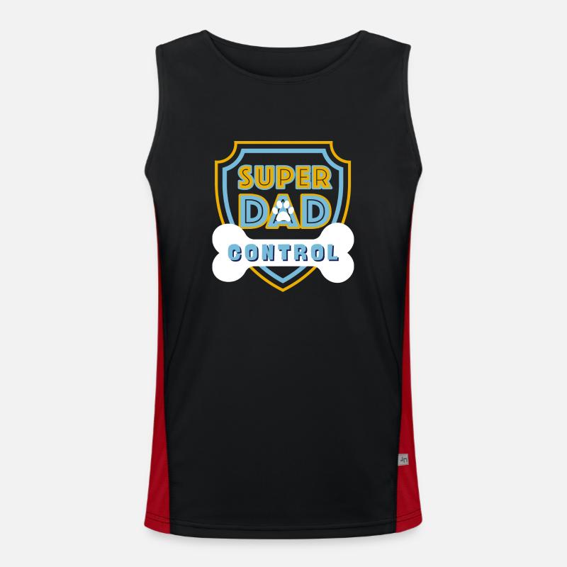 Super Dad Control Light Blue Men's Functional Contrast Tank Top 