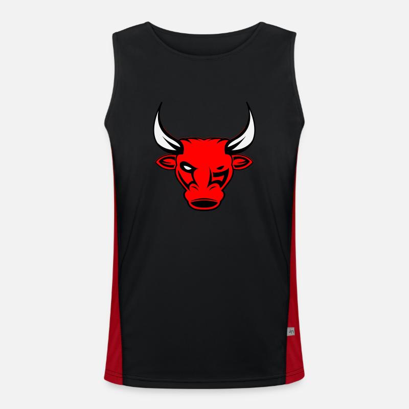 stier bulle Funktionelles Kontrast-Tank Top für Männer 
