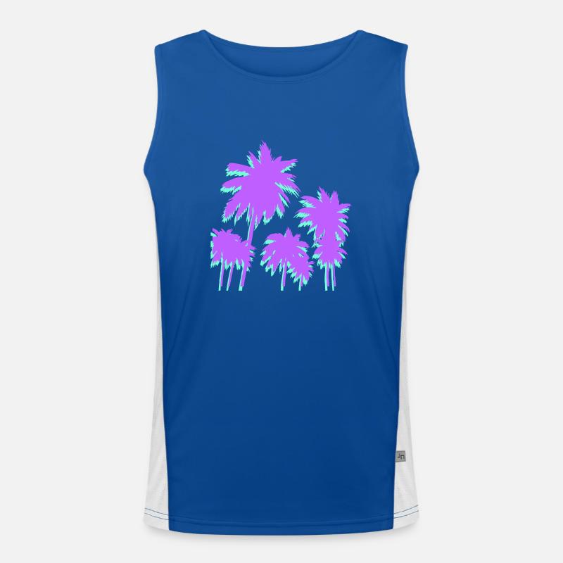 Palm trees Men's Functional Contrast Tank Top 