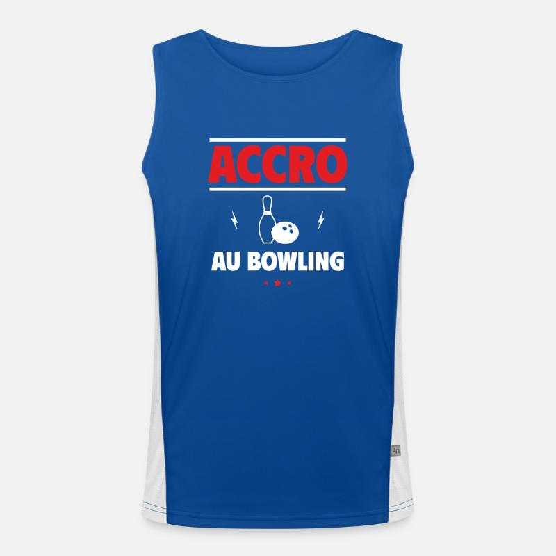 accro au bowling Débardeur respirant contrasté Homme 