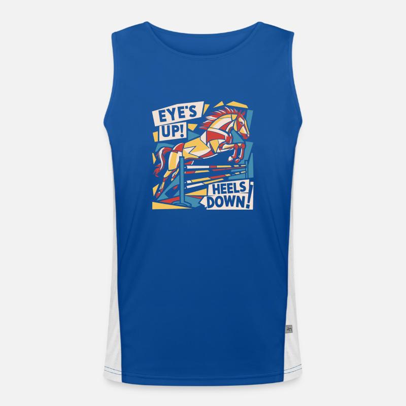 Eyes up, heels down Men's Functional Contrast Tank Top 