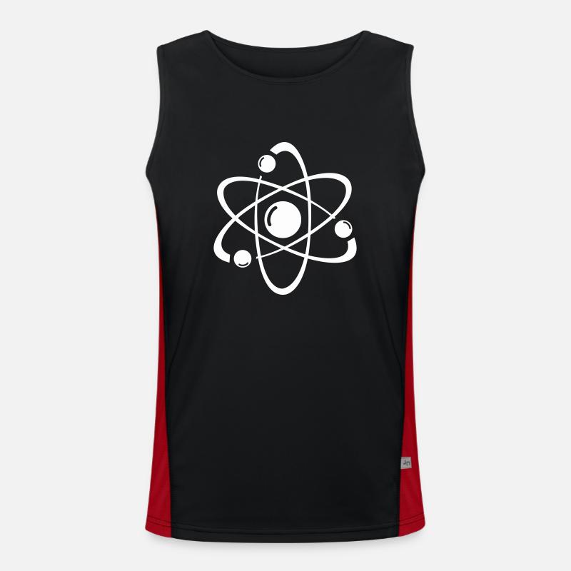 atom - Men's Functional Contrast Tank Top  - black/red