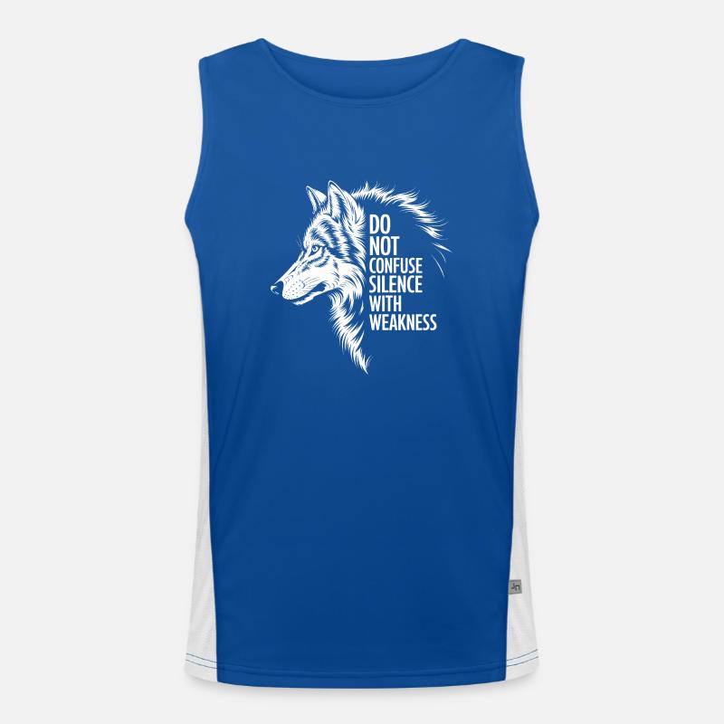 Wolf Silence Strength Men's Functional Contrast Tank Top 