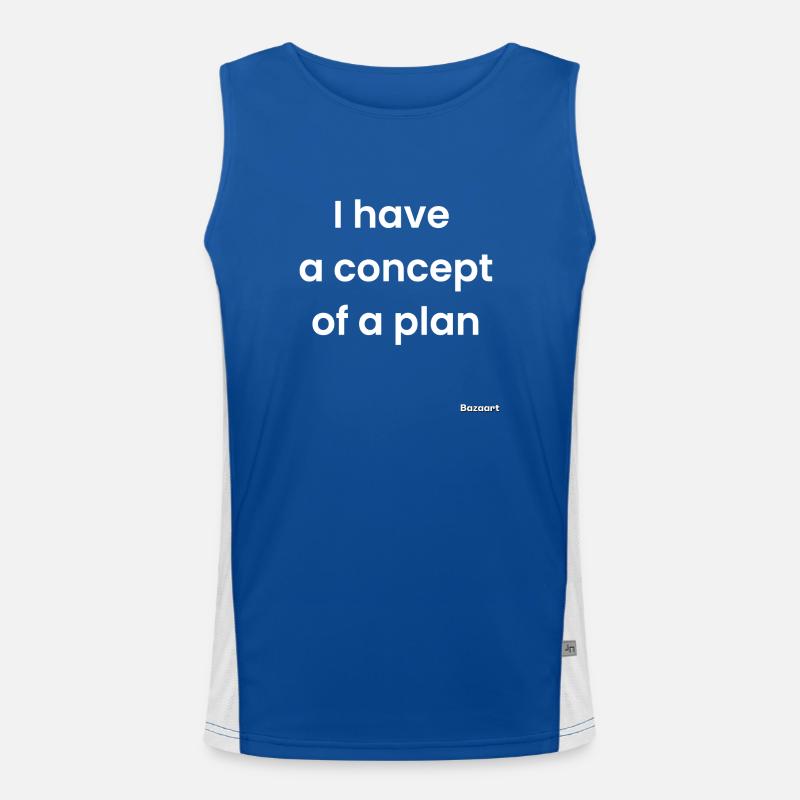 Ich habe ein Konzept für einen Plan Funktionelles Kontrast-Tank Top für Männer 