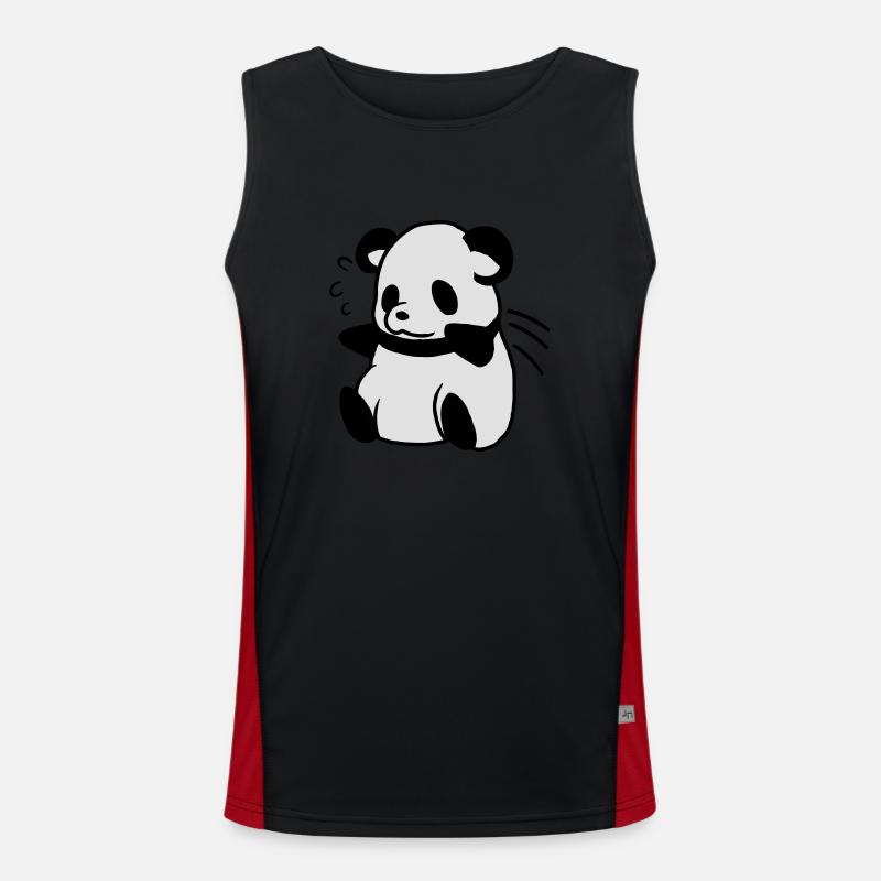 Get up! Panda Funktionelles Kontrast-Tank Top für Männer 