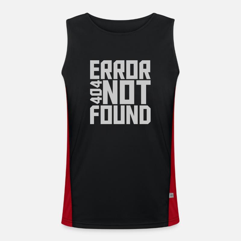 Error 404 not found - Men's Functional Contrast Tank Top - black/red