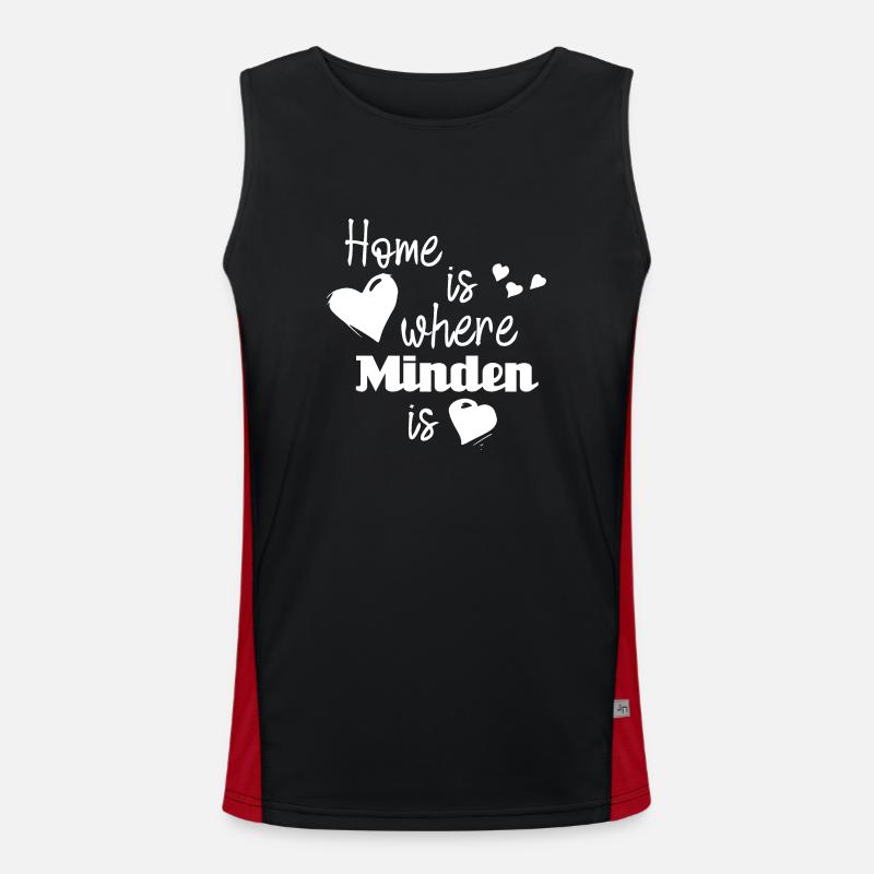 Zuhause in Minden - Home is where Minden is Funktionelles Kontrast-Tank Top für Männer 