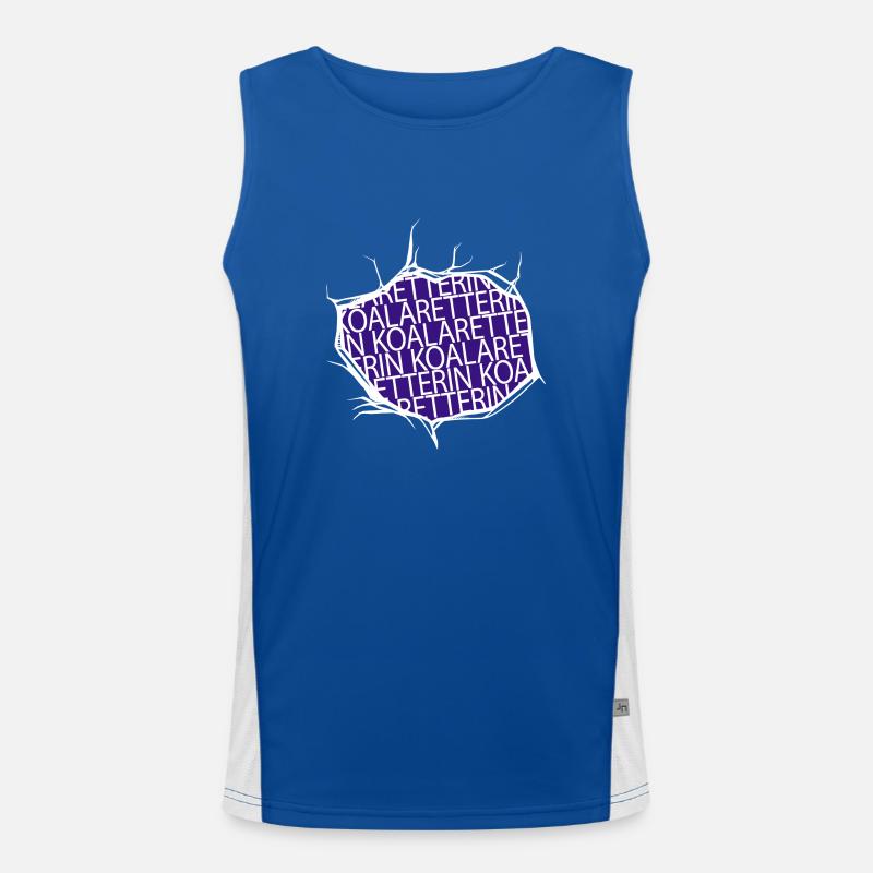 geschenkidee koala cartoon australisch dobermann Funktionelles Kontrast-Tank Top für Männer 