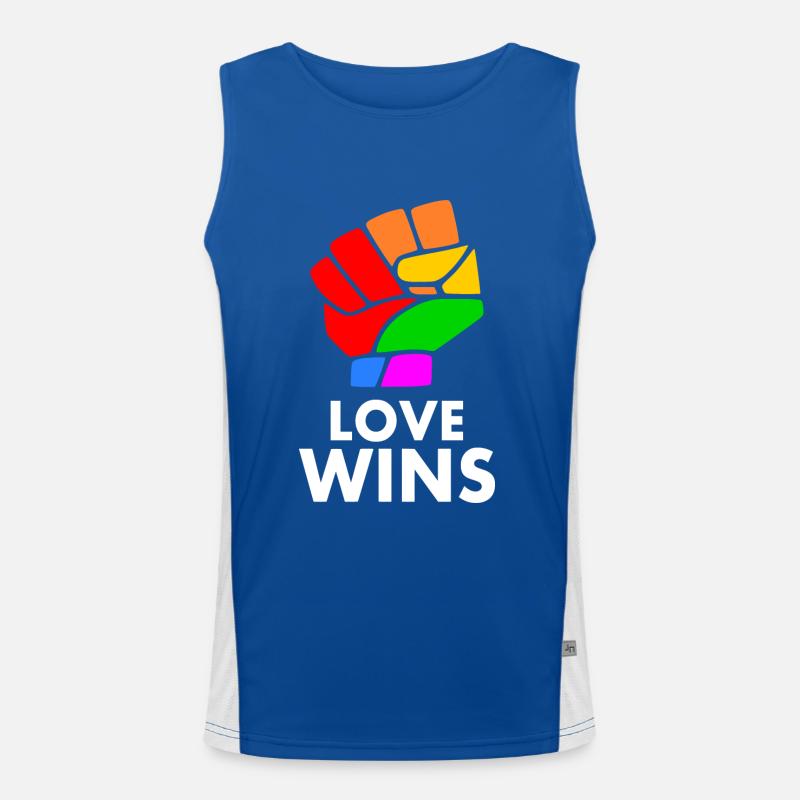 Love wins Funktionelles Kontrast-Tank Top für Männer 