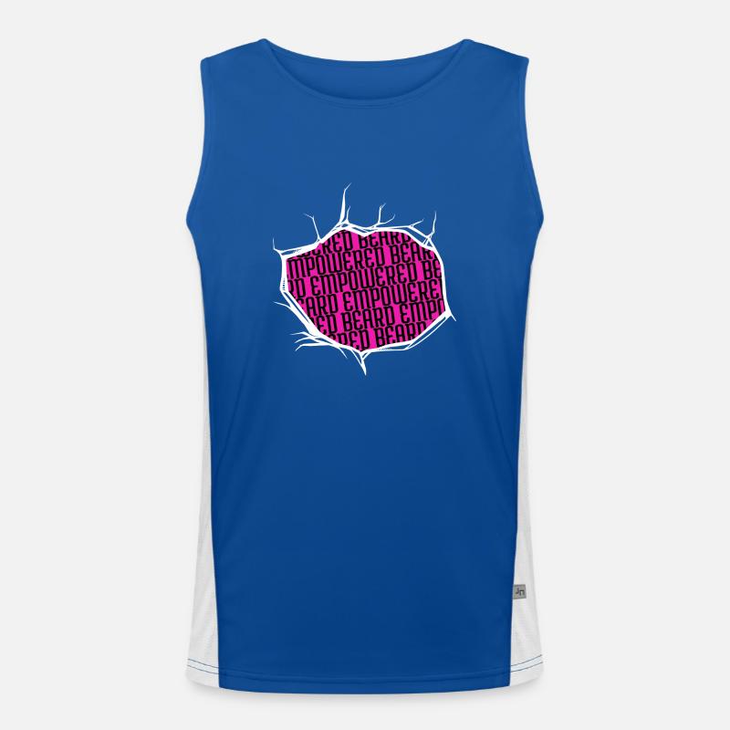 present idea respect the beard beard fear harden Funktionelles Kontrast-Tank Top für Männer 