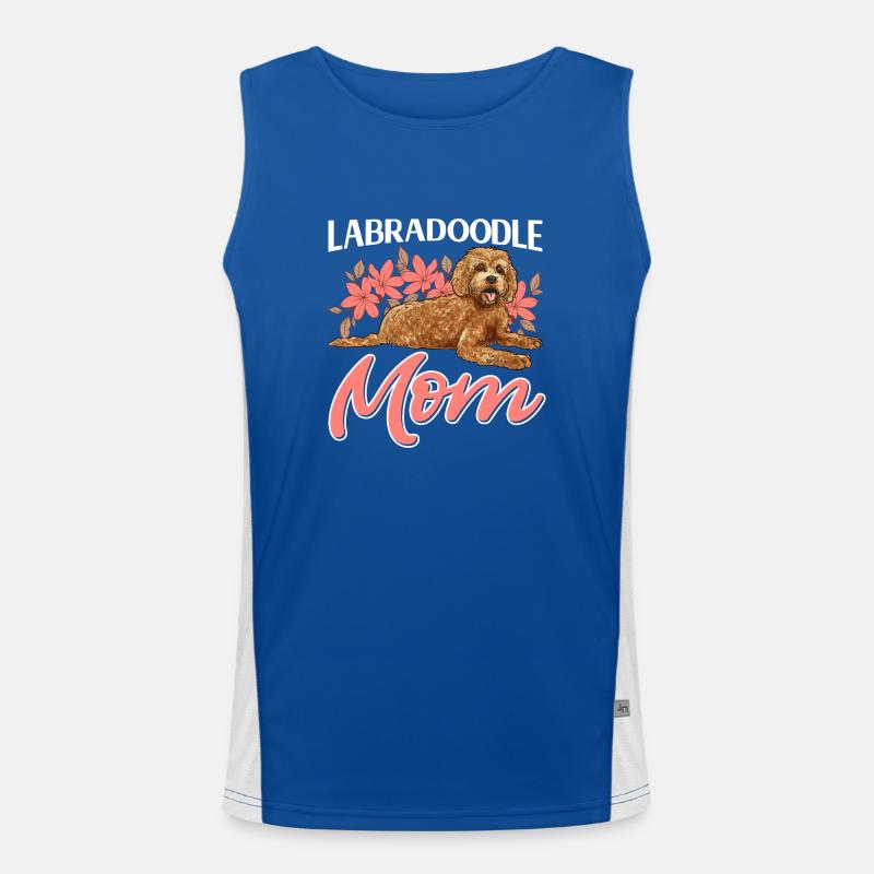 Labradoodle Hund Funktionelles Kontrast-Tank Top für Männer 