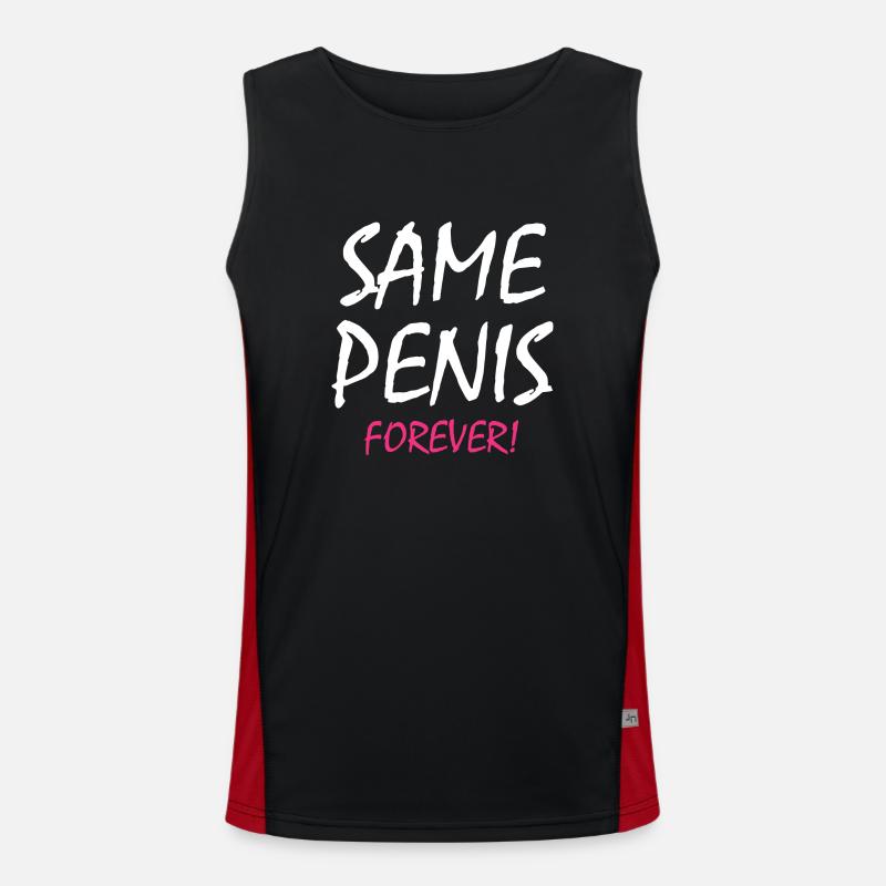 Same Penis Forever Junggesellenabschied Braut Funktionelles Kontrast-Tank Top für Männer 