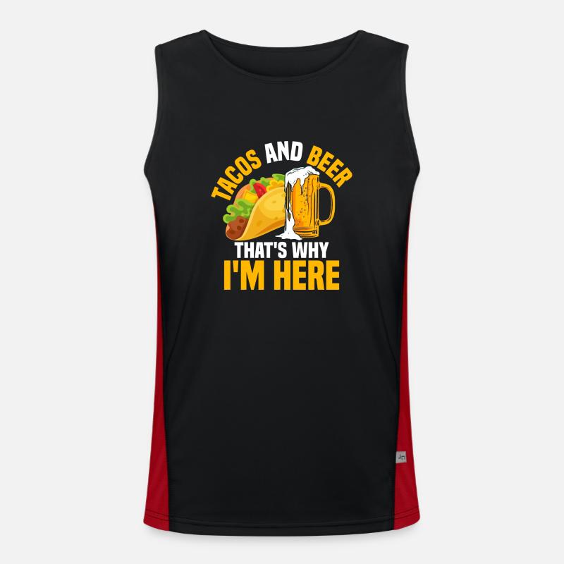 Tacos And Beer That's Why I'm Here Cinco De Mayo P Funktionelles Kontrast-Tank Top für Männer 