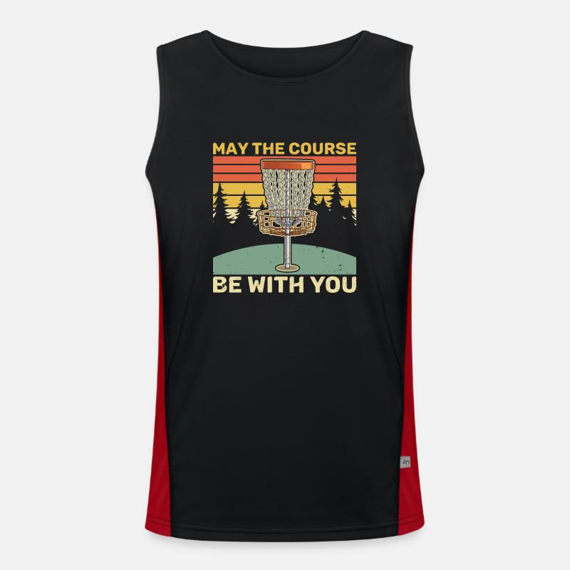 Disc golfer Throwing disc Frisbee Men's Functional Contrast Tank Top 