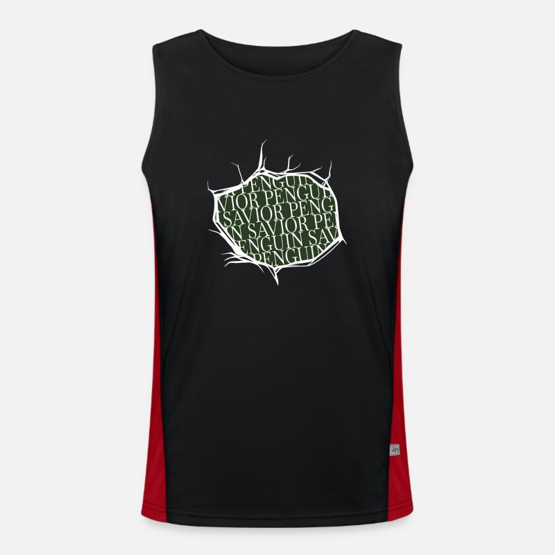 emperor penguin emperor funny quote Funktionelles Kontrast-Tank Top für Männer 