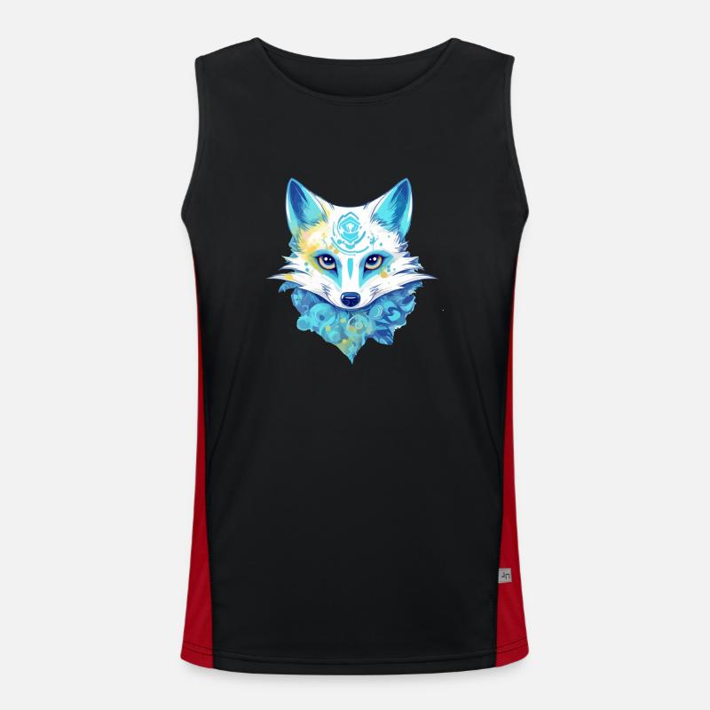 Der blaue Fuchs Funktionelles Kontrast-Tank Top für Männer 