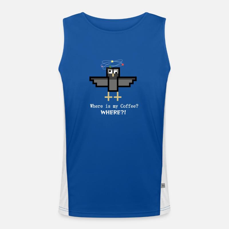 Kaffee-Taube Funktionelles Kontrast-Tank Top für Männer 