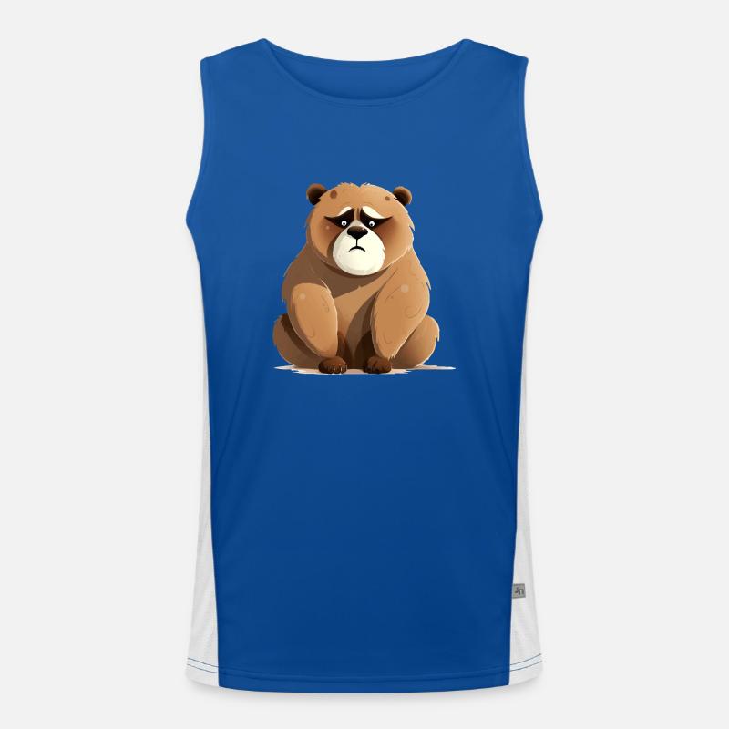 Bibi the grumpy bear Men's Functional Contrast Tank Top 