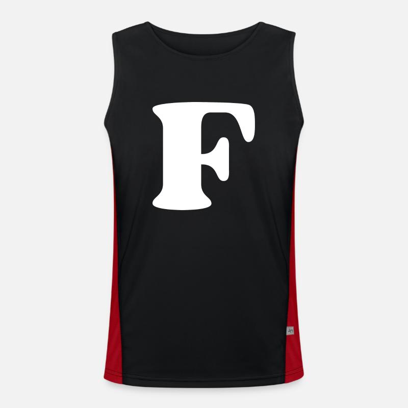 Buchstabe f Funktionelles Kontrast-Tank Top für Männer 